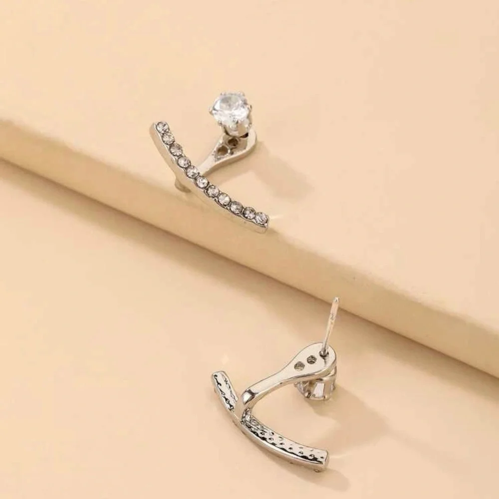 Rhinestone Decor Earring Jackets - Picture 2 of 4